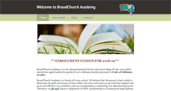 Desktop Screenshot of broadchurchacademy.org