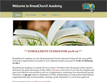 Tablet Screenshot of broadchurchacademy.org